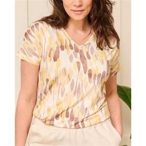 Fos T-shirt Bella Drip 7734 Geel Fos T-shirt Bella Drip 7734 Geel